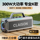CLAISON【柏林之聲】藍(lán)牙音箱高音質(zhì)音響話筒一體自帶聲卡廣場(chǎng)舞家庭KTV套裝戶外K歌便攜式大功率低音炮 灰色【無(wú)話筒】300W丨震撼音效