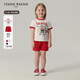 Teenie Weenie Kids小熊童裝25夏季新款男女寶寶印花短袖短褲套裝 紅色 100 cm