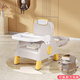 Joying Baby寶寶洗頭躺椅可折疊吃飯餐椅嬰兒童家用塑料靠背座椅子叫叫小板凳 黃色+輪【洗頭餐椅叫叫椅3合1】