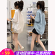 歐貝汐短袖襯衫女夏季白色2024新款韓版寬松中長款七分袖上衣休閑襯衣 白色 M