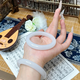 百年老鳳祥新疆金絲玉手鐲和田白玉平替羊脂白手鐲送女友節日禮物 內徑57-58 適合體重100-115斤