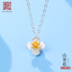 老銀匠s925銀項鏈鎖骨鏈素銀工藝簡(jiǎn)約氣質(zhì)山茶花項鏈女禮物送女友項鏈