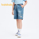 巴拉巴拉褲子男大童童裝兒童牛仔短褲夏裝中褲【設計師SICO IP】 牛仔中藍88201 165