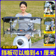 洋行者新款電動(dòng)車(chē)雨棚收縮可折疊電瓶車(chē)摩托車(chē)防風(fēng)擋雨防曬伸縮式遮陽(yáng)傘 前擋可縮41CM+免安裝到貨用-黑鴨 （福星）電動(dòng)車(chē)有后視鏡的拍這個(gè)