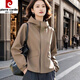 皮爾卡丹品牌女裝2025春秋新款小個(gè)子外套短款百搭媽m媽春裝女士沖·鋒衣 卡其色 【有內襯】 2XL 建議125-135斤