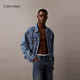 Calvin KleinJeans【明星同款】25春夏男士美式純棉ck滿印落肩牛仔外套4LB773G XE8-牛仔藍 M