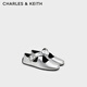 CHARLES&KEITH交叉帶平底瑪麗珍鞋芭蕾舞鞋七夕禮物CK1-70580264 Silver銀色 38 （245）