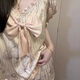 夢(mèng)鸞冰絲短袖短褲睡衣女夏季2025新款可愛(ài)卡通蝴蝶結套裝可外穿家居服 13559 花邊Kitty M