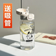 斐月伽運(yùn)動(dòng)水杯吸管女生高顏值塑料杯子男女孩上學(xué)專用耐摔便攜學(xué)生夏季 奔跑狗吸管杯500ml