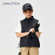 NAUTICA/諾帝卡童裝 男童女童輕量馬甲春夏季運(yùn)動戶外背身口袋 黑色 170