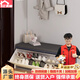 億美柚鋼制可坐翻斗鞋柜家用門(mén)口換鞋凳玄關(guān)長(zhǎng)條凳入戶(hù)換鞋柜 【翻斗開(kāi)放格】長(zhǎng)1000-白 寬300高475