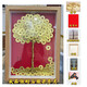 硬幣發(fā)財樹手工diy大號相框喬遷結(jié)婚生日禮物五角5毛樹材料包搖錢 原木色相框材料包(紅色背景+金幣+筆+相框+樹干+ A4