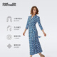 Diane von Furstenberg2025春夏新款交織鎖鏈圖案裹身連衣裙DW1T007 CLMSB S