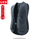 LED夏季釣魚(yú)馬甲薄工裝男女可穿中性風(fēng)戶(hù)外坎肩可定制LOGO團隊工作服 灰色 L 建議131-145斤