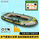INTEX 充氣船雙人皮劃艇海鷹號347 加厚氣墊船釣魚船橡皮艇玩具漂流船N