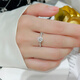 七度珠寶18K金白IGI培育鉆石戒指六爪1克拉鉆石女戒結(jié)婚求婚520禮物送老婆 50分培育鉆石(F/VS/3EX/N) 圈口備注或聯(lián)系客服