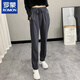 羅蒙（ROMON）彈力輕薄速干防曬褲女2025夏季新款冰絲運(yùn)動(dòng)長褲透氣登山褲顯瘦褲  深灰【平腳】 XL 建議115-130斤