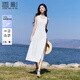 香影【防曬】白色背心無(wú)袖連衣裙女裝2025夏季新款內搭長(cháng)裙小白裙 白色（防曬款） S