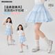 moonkids女童半身裙2025夏季新款蓬蓬公主裙子夏裝兒童女寶寶花邊蛋糕短裙 6025藍(lán)色半身裙 130 cm