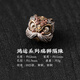 琢匠醒獅隔珠丨國風(fēng)原創(chuàng)diy飾品配件珠子925銀手串醒獅文玩小散珠 醒獅隔珠【單枚天地孔】 無規(guī)格