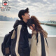 AEMAPEins韓版情侶裝秋冬季日系連帽夾克女運動(dòng)學(xué)生潮流網(wǎng)紅工裝外套男 黑色 XL （建議125-140斤）