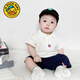 G. DUCKKIDS男寶寶套裝夏裝2025新款嬰兒洋氣時(shí)髦衣服嬰幼兒POLO衫兩件套夏季 XT-2512101 套裝 100 cm *建議28-32斤左右*