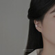 彩萊婭925純銀蝴蝶結(jié)耳夾女無(wú)耳洞耳環(huán)女士甜美可愛耳骨夾假耳釘女耳飾 白金色(不同邊) 925銀