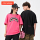 SPRAYGROUND鯊魚(yú)嘴印花2026夏季短袖T恤男美式寬松情侶款體恤sg上衣 玫紅色 M