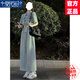 莫代爾法式polo牛仔連衣裙女2025夏季新款港風(fēng)高級感小個(gè)子顯高開(kāi)衩長(cháng)裙 藍色 XL 高品質(zhì)現貨