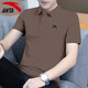 安踏POLO衫短袖男t恤夏季款休閑運動(dòng)健身服薄款男士冰絲速干跑步男裝 8113-9灰棕色【冰絲速干】 L (175) 適合120-140斤