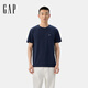 Gap男女裝2025春季新款純棉logo短袖T恤常規(guī)基礎(chǔ)款上衣美版502022 海軍藍(lán) M 美碼 L亞洲碼180/96A