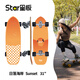 星板Star星板陸地沖浪板男女生S6彈簧橋滑雪免蹬滑板成人專(zhuān)業(yè)路沖新手 31寸 日落海岸 1.4-1.7m 彈簧橋
