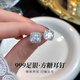 曼蒂婭S999方糖耳釘女2024年新款爆款小眾設(shè)計(jì)輕奢銀飾耳環(huán)高級感耳飾 999足銀方糖耳釘大號
