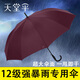 天堂傘長(zhǎng)柄傘直桿傘雙人加大加固半自動(dòng)晴雨兩用可定制logo廣告商務(wù)傘 紅色-十骨加大加固