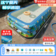 kidsdeer游泳池兒童家用嬰兒游泳桶充電氣寶寶室內(nèi)外洗澡大型水池加大加厚 家庭暢游3.8米三層【至尊套餐】