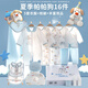 班杰威爾夏季新生兒禮盒純棉嬰兒衣服套裝薄款剛出生寶寶用品滿(mǎn)月見(jiàn)面禮 夏季帕帕狗藍色C款 (含5套衣服) 66cm (0-6個(gè)月)