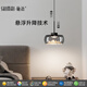 施邁床頭吊燈2025新款可升降高級感輕奢玄關(guān)吧臺小吊燈主臥護眼吊線燈 升降款-砂黑-20cm-三色變光