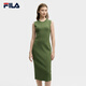 FILA 斐樂官方連衣裙2025年夏季新品修身顯瘦無袖背心裙打底裙子 紫菘綠-GN L 170/88A/L