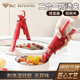 BangLeChef德國(guó)二合一防燙手夾神器提盤器夾菜鉗廚房取碗夾盤子砂鍋防滑夾子 二合一防燙夾【灰白-1個(gè)】防滑