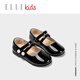 ELLE KIDS高檔女童鞋子小女孩單鞋春夏季時(shí)尚公主鞋瑪麗珍鞋黑色兒童皮鞋 黑色 32 內長(cháng)20.3/腳長(cháng)19.1-19.6