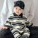 G.duck男寶寶連體衣春秋季新款嬰兒衣服秋裝polo領(lǐng)嬰幼兒秋天長(cháng)袖外出服 ZM POLO領(lǐng)條紋長(cháng)袖哈衣 73cm 73碼