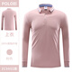 菲洛曼（FEILUOMAN）polo衫定制冰絲夏季polo衫工作服定制短袖t恤女印字logo企業(yè)廣告 粉色長袖上衣 L 均碼