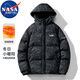 NASA MARVEL七夕情人節(jié)禮物棉衣男冬季棉服面包服外套加絨加厚連帽夾克戶外