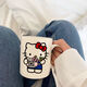 HelloKitty耐熱馬克杯卡通水杯庫洛米杯子茶杯果汁飲料杯可愛(ài)ins HelloKitty拍照 單杯+普通裝