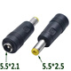 潛優(yōu)DC5.5*2.1母頭轉2.5/3.5/4.0mm公頭電腦電源轉接頭適用于東芝惠普聯(lián)想筆記本多規格萬(wàn)能 dc直流頭 5521母轉5525公黃音叉口【1個(gè)】