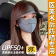 醫美術(shù)后防曬面罩光子嫩膚激光術(shù)后全臉?lè )罆衩比樋谡忠惑w冰絲 深黛灰【掛耳式】黑膠立體
