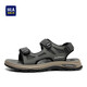 海瀾之家HLA涼鞋男士時(shí)尚休閑涼鞋舒適沙灘鞋HAALXM2DBG088 灰色 38