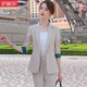 伊婭莎七分袖小西裝外套女夏薄款休閑小個(gè)子洋氣時(shí)尚職業(yè)西服套裝工作服 88237杏色外套+九分褲 S 推薦80-90斤