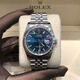 【二手99新】勞力士116234日志型男表18K白金表圈二手奢侈品腕表送男友36表徑 藍盤(pán)條刻