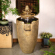 雨石軒新中式流水擺件循環(huán)水陽(yáng)臺噴泉落地客廳玄關(guān)招財魚(yú)缸喬遷新居禮品 事事如意（金色送水泵+霧化器）